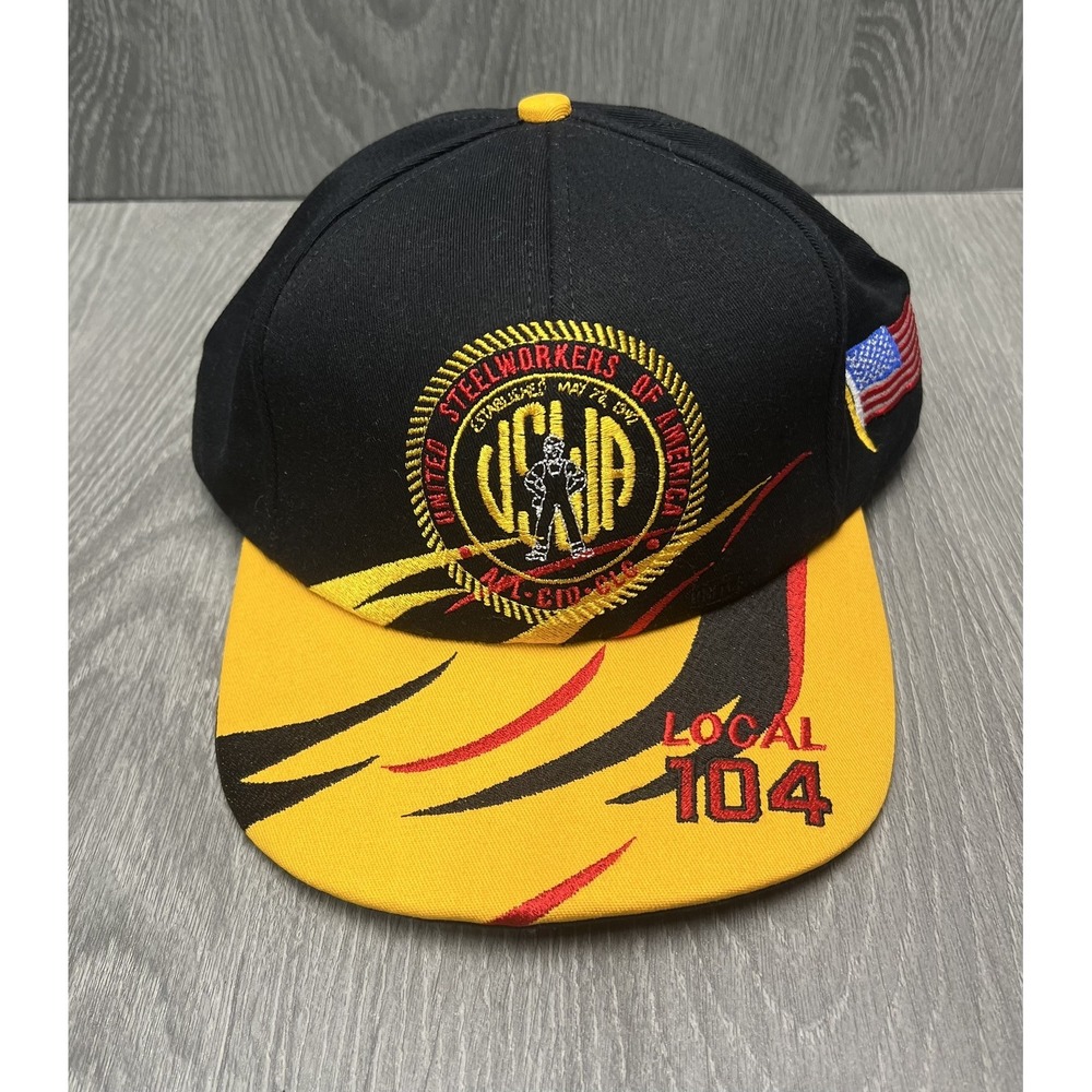 United Steelworkers USWA Local 104 Union Advertising Hat Cap Made in USA UNITE!